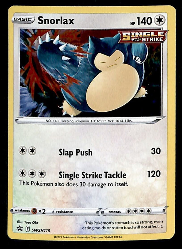 Snorlax Holo Black Star Promo SWSH 119, NM Pokemon Card