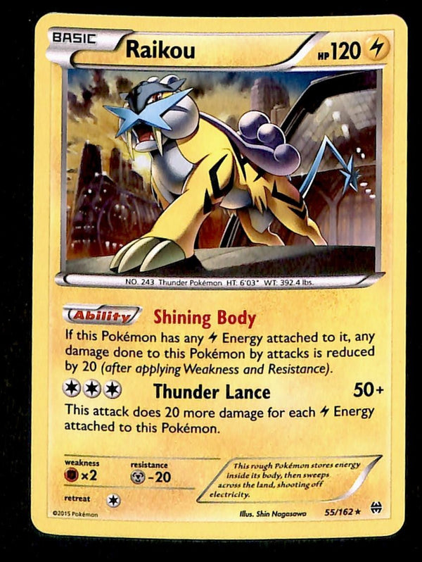 Raikou Holo Breakthrough 55/108, EX Pokemon Card