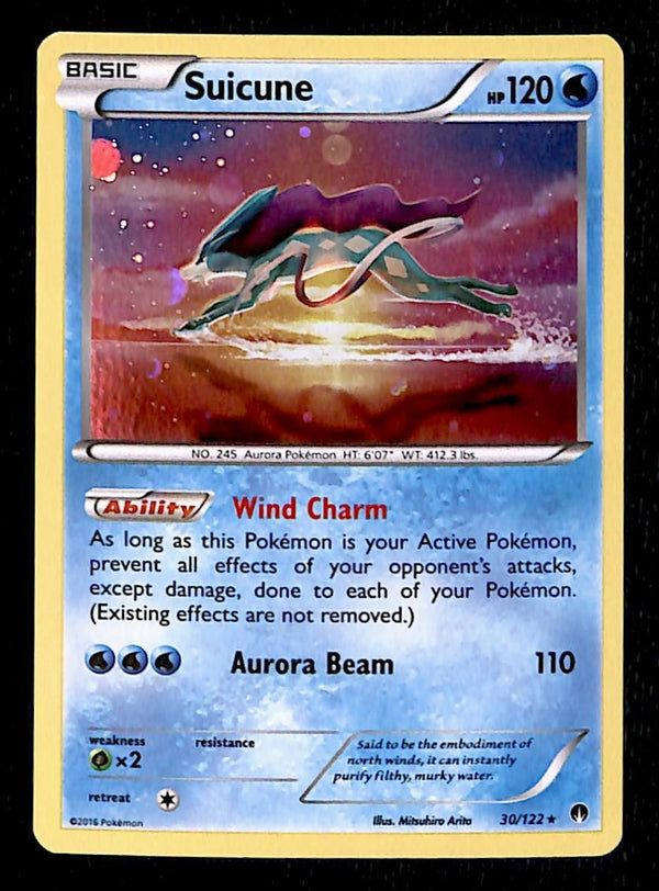 Suicune Holo Breakpoint 30/122, NM Pokemon Card