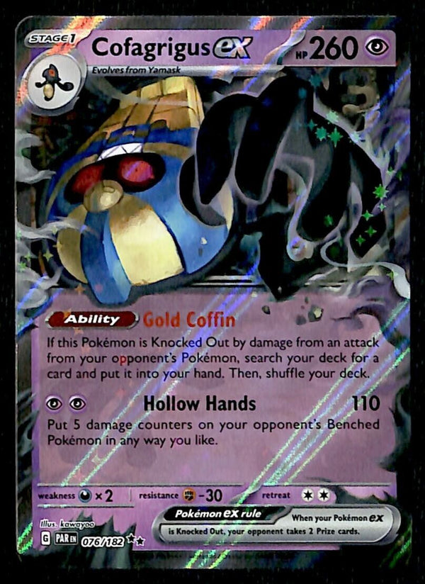 Cofagrigus EX Ultra Rare Paradox Rift 076/182, NM Pokemon Card