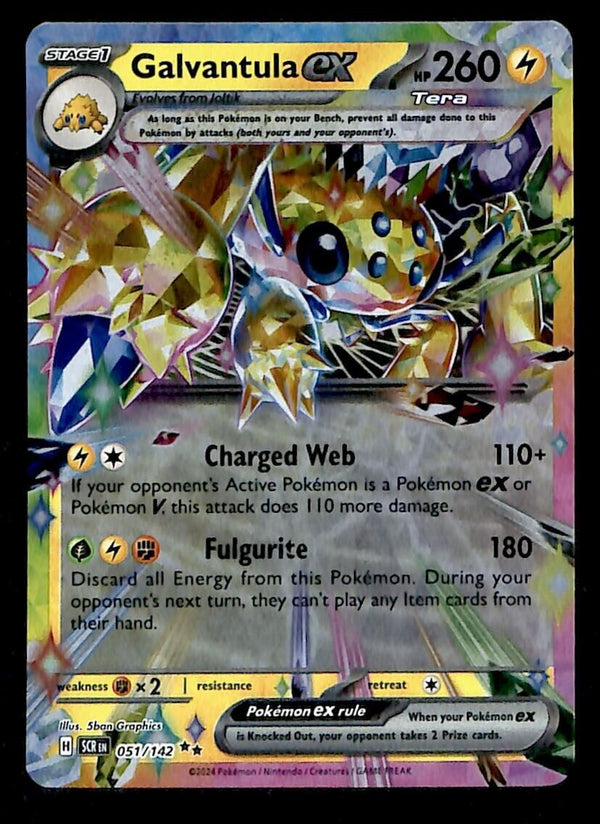 Galvantula EX Ultra Rare Stellar Crown 051/142, NM Pokemon Card Galvantula EX Ultra Rare Stellar Crown 051/142, NM Pokemon Card