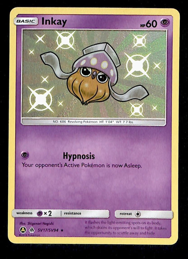 Inkay Holo Shiny Vault Hidden Fates SV17/SV94, NM Pokmon Card