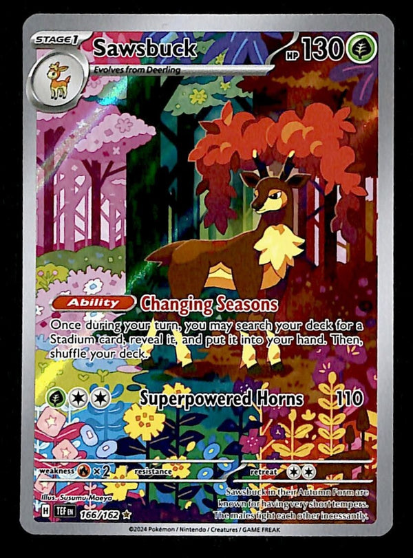 Sawbuck Illustration Rare Temporal Forces 166/162, NM Pokemon Card