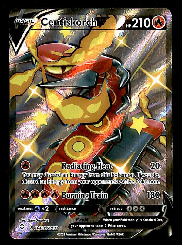 Centiskorch V Ultra Rare Shining Fates SV108/SV122, NM Pokemon Card