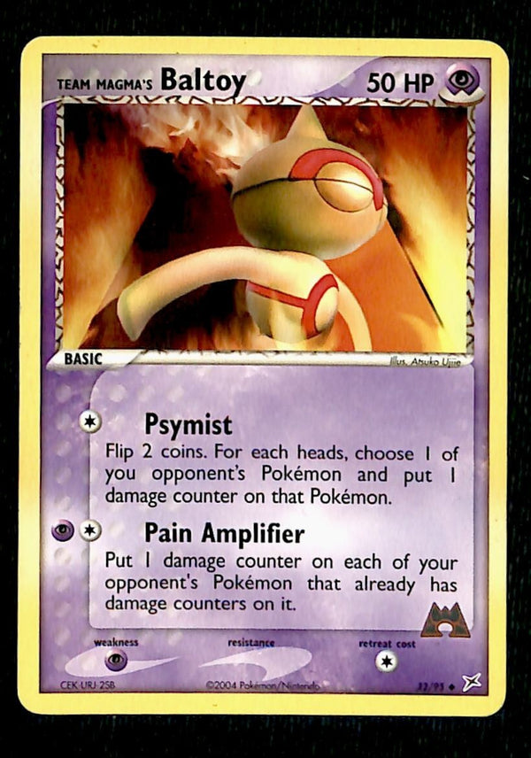 Team Magma's Baltoy Team Magma Vs Aqua EX, 32/95 EX Pokemon Card