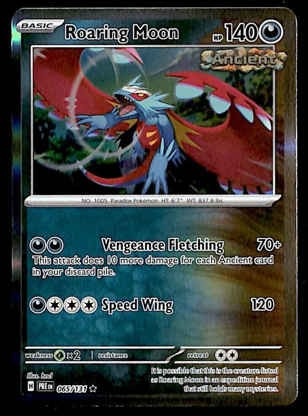 Roaring Moon Holo Prismatic Evoloutions 065/131, NM Pokemon Card
