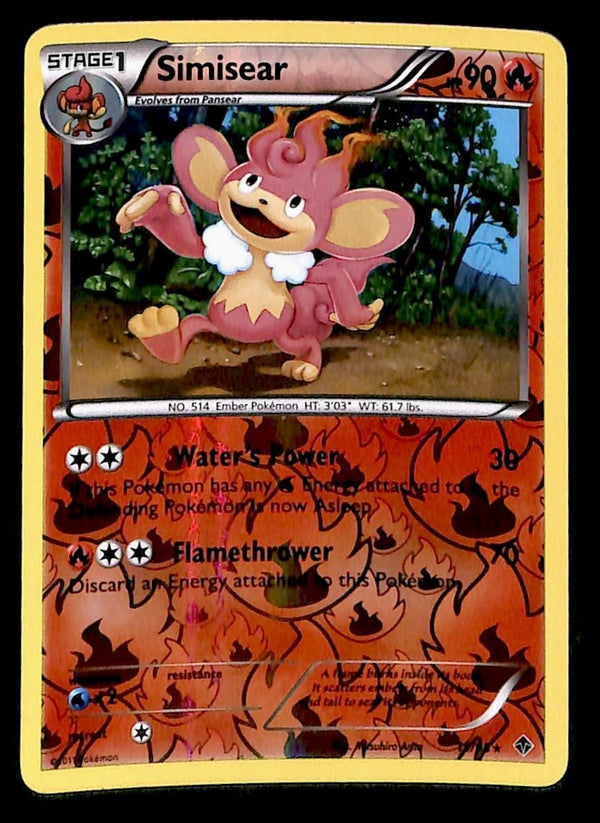 Simisear Reverse Holo Emerging Powers Black & White 19/98, NM Pokemon Card