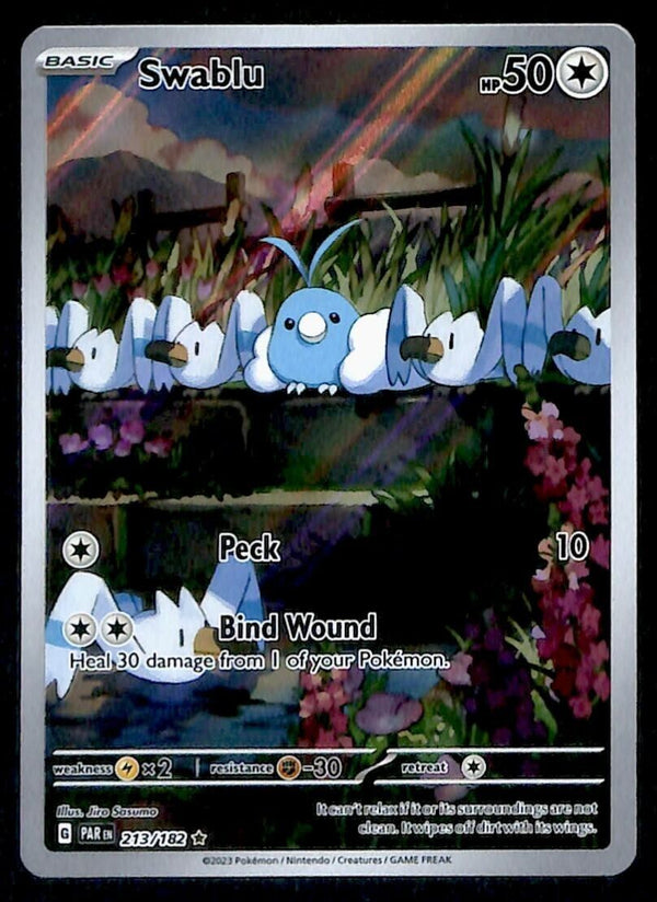 Swablu Illustration Rare Paradox Rift 213/182, NM Pokemon Card