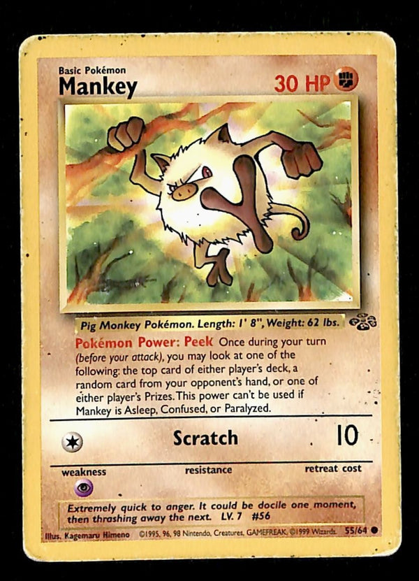 Mankey Jungle MP, 55/64 Pokemon Card