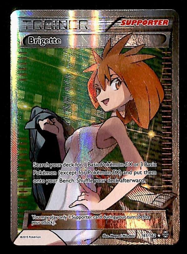 Brigette Full Art Trainer Ultra Rare Breakthrough 161/162, VG Pokemon Card