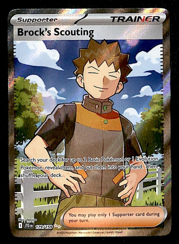Brocks Scouting Full Art Trainer Rare Journey Together 179/159, NM Pokemon Card