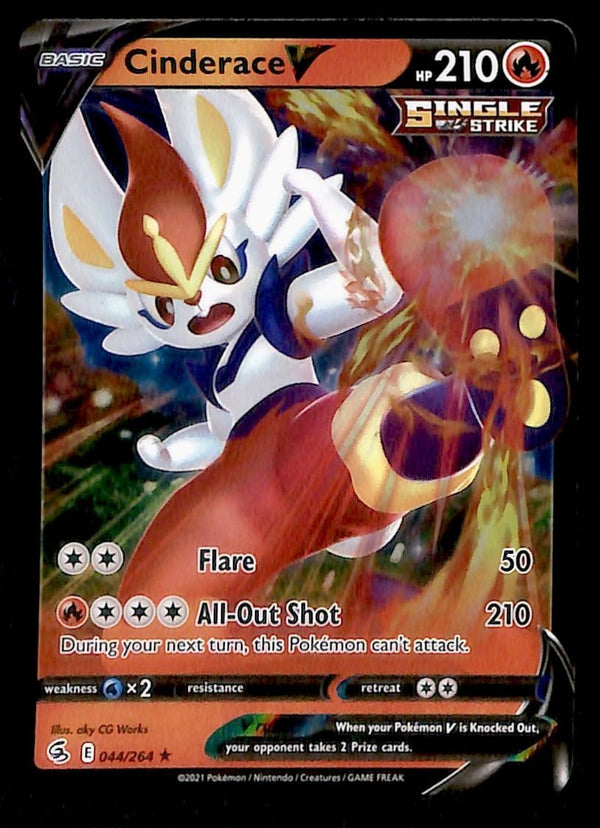 Cinderace V Ultra Rare Fusion Strike 044/264, NM Pokemon Card