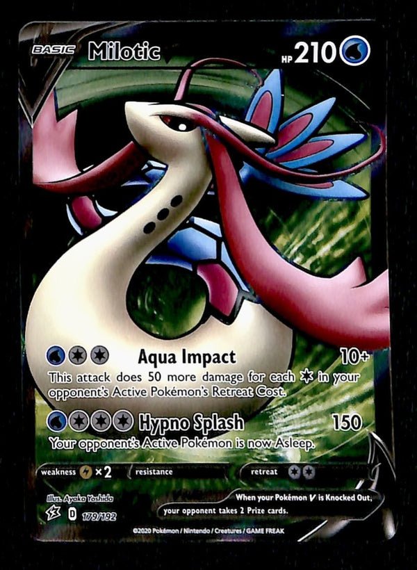 Milotic V Full Art 179/192 Rebel Clash, NM Pokemon Card