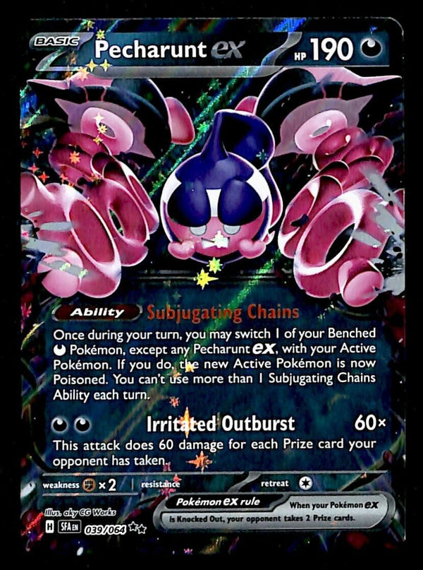 Pecharunt EX Ultra Rare Shrouded Fable 039/064, NM Pokemon Card