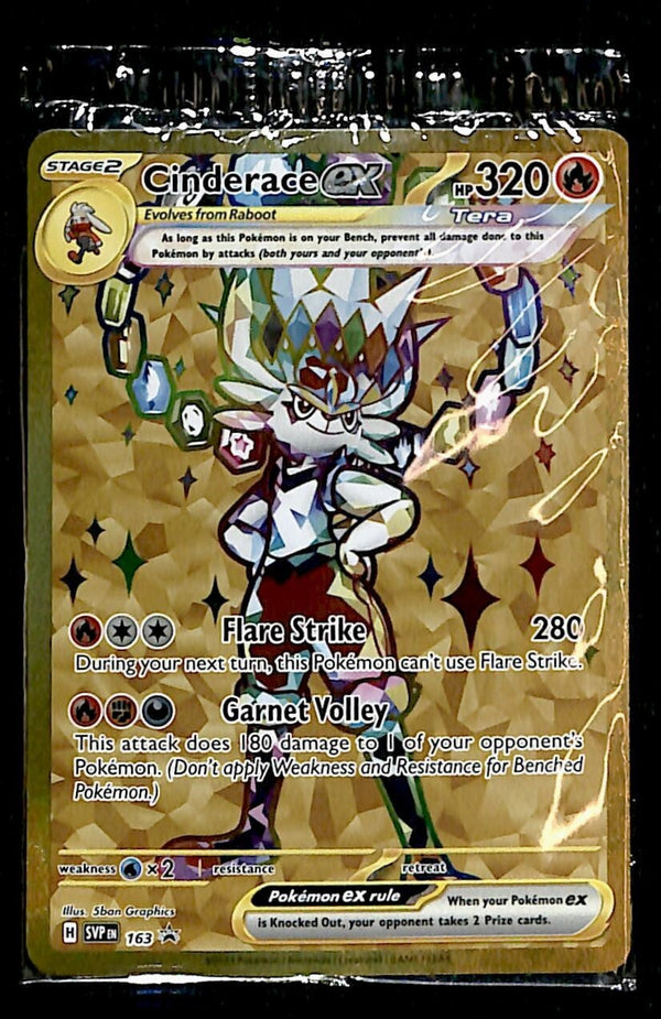 SEALED Cinderace ex Promo SVP 163, NM Pokemon Card