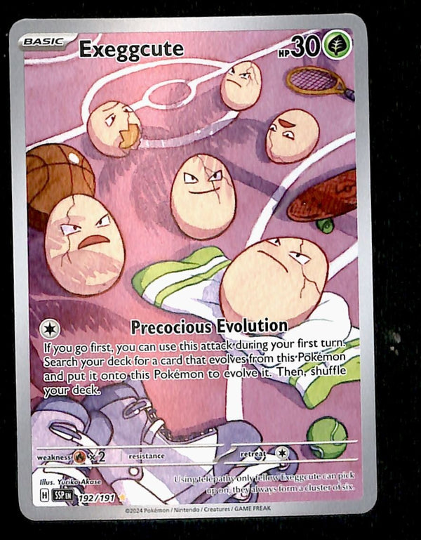 Exeggcute Illustration Rare Surging Sparks 192/191, NM Pokemon Card Exeggcute Illustration Rare Surging Sparks 192/191, NM Pokemon Card