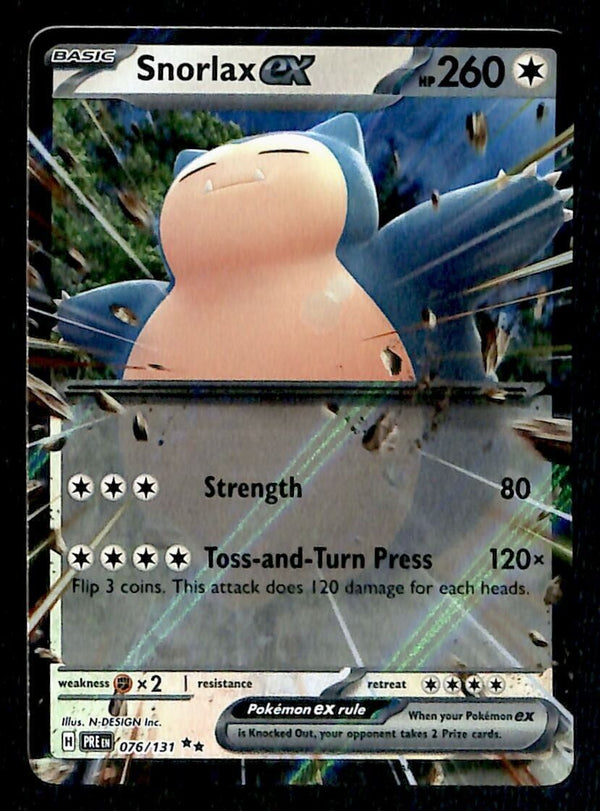 Snorlax ex Ultra Rare Prismatic Evoloutions 076/131, NM Pokemon Card Snorlax ex Ultra Rare Prismatic Evoloutions 076/131, NM Pokemon Card