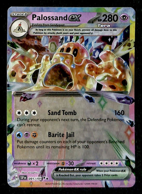 Palossand EX Surging Sparks 091/191, NM Pokemon Card