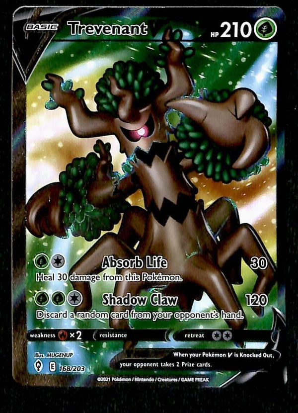 Trevenant V Full Art Evolving Skies 168/203, NM Pokemon Card Trevenant V Full Art Evolving Skies 168/203, NM Pokemon Card