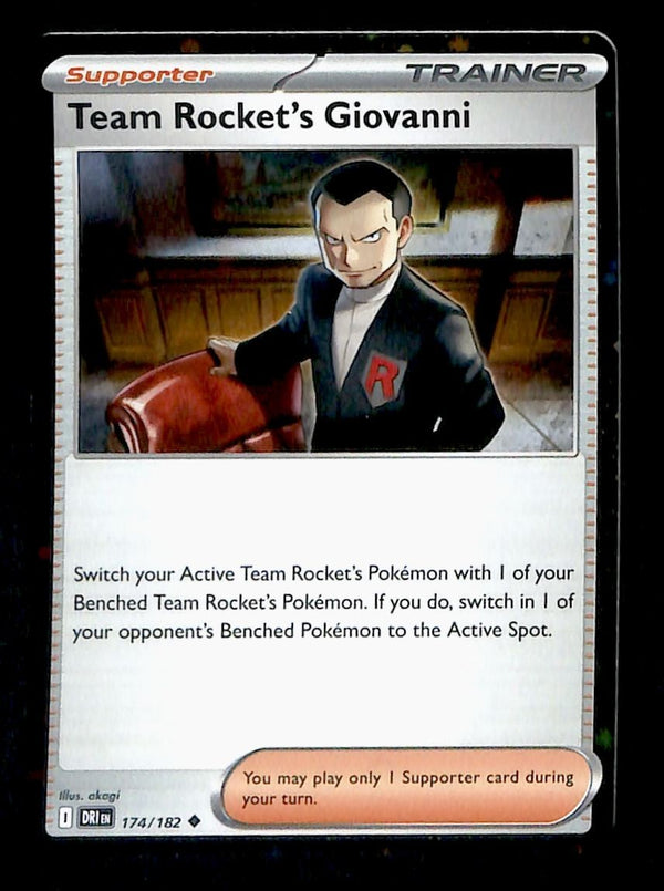 Team Rockets Giovanni Cosmos Holo Destined Rivals 174/182 NM Pokemon Card