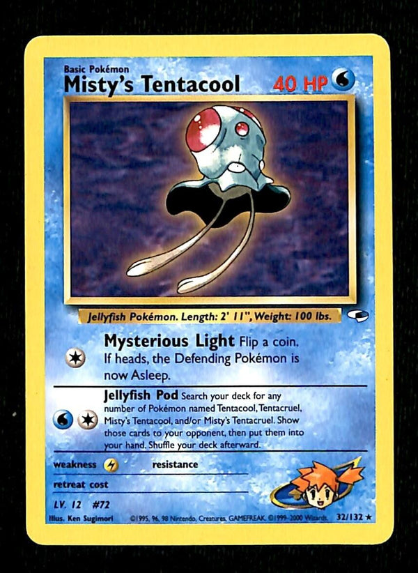 Mistys Tentacool Gym Heroes EX, 32/132 Pokemon Card.