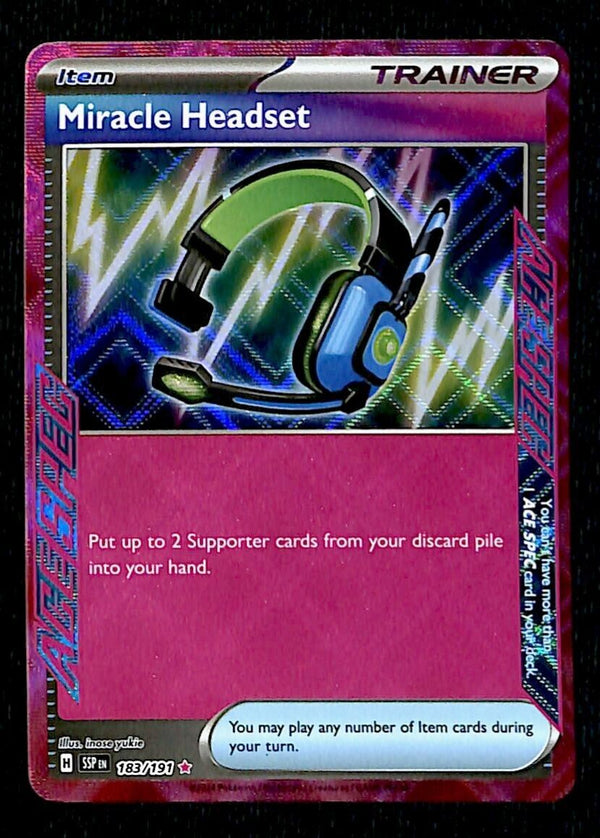 Miracle Heaset Ace Spec Surging Sparks 183/191, NM Pokemon Card