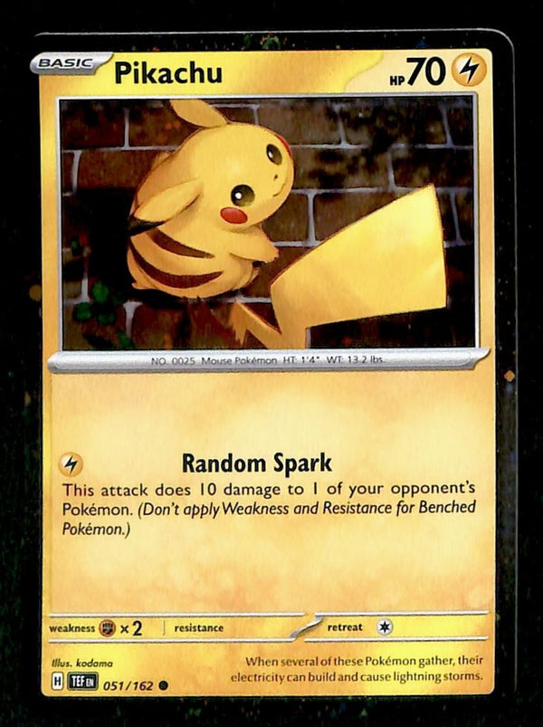 Pikachu Cosmos Holo Temporal Forces 051/162, NM Pokemon Card