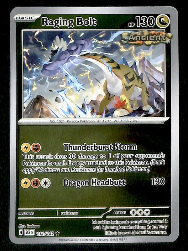 Raging Bolt Reverse Holo Stellar Crown 059/142, NM Pokemon Card