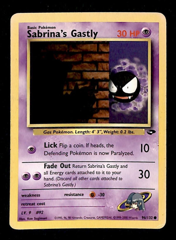 Sabrina's Gastly Gym Challenge VG 96/132 Pokemon Card