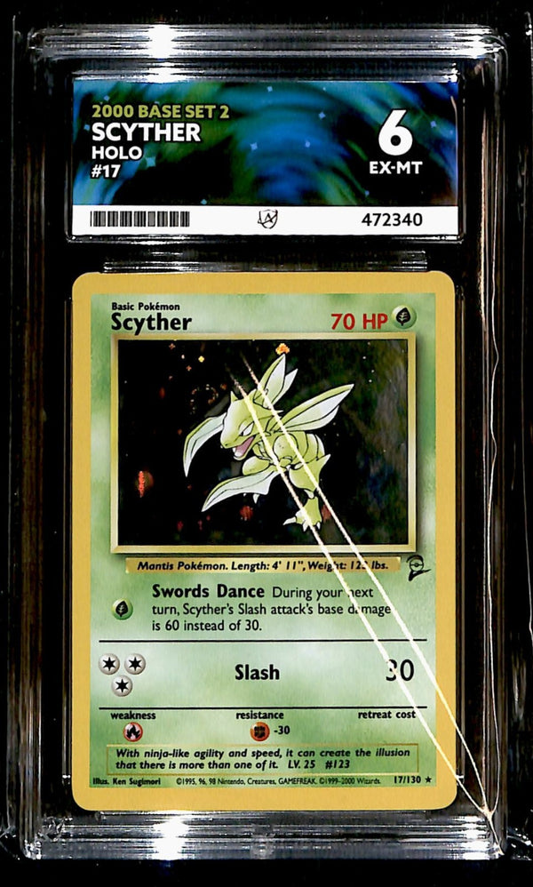 Scyther Holo Base Set 2  17/130, ACE  Pokemon Card