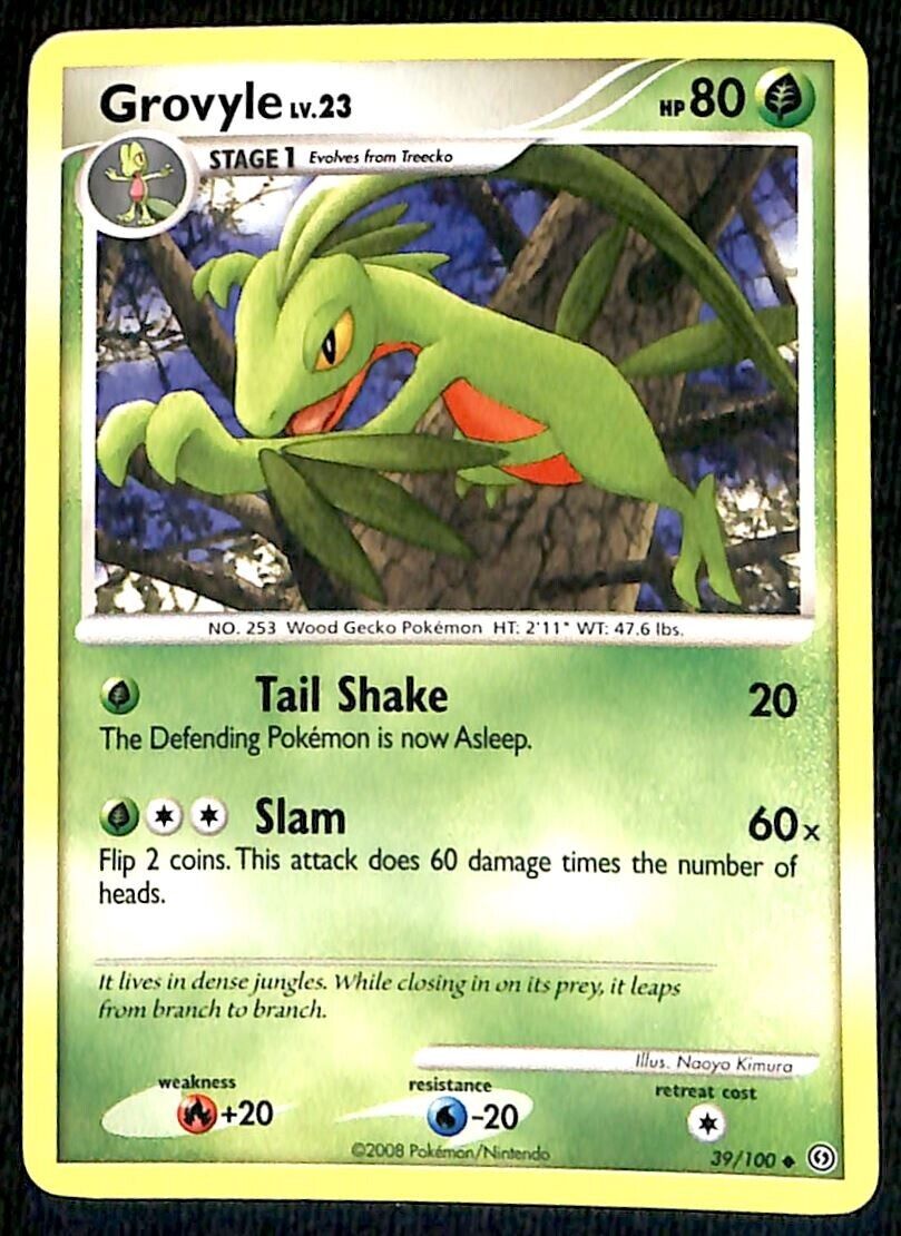 Grovyle Stormfront NM, 39/100 Pokemon Card