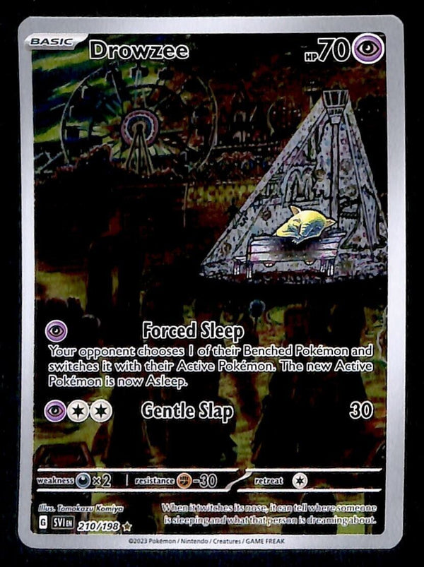 Drowzee Illustrator Rare Scarlet & Violet Bae 210/198, NM Pokemon Card Drowzee Illustrator Rare Scarlet & Violet Bae 210/198, NM Pokemon Card