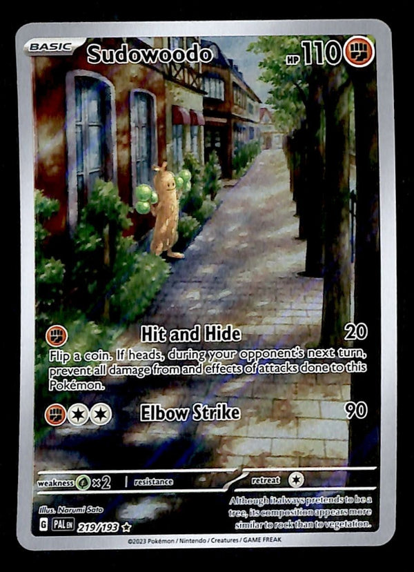 Sudowoodo Illistration Rare Paldea Evolved 219/193, NM Pokemon Card