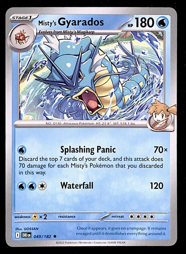 Misty's Gyarados Non Holo Rare Destined Rivals 049/182 NM Pokemon Card