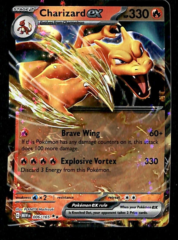 Charizard ex Scarlet & Violet 151 006/165, NM Pokemon Card