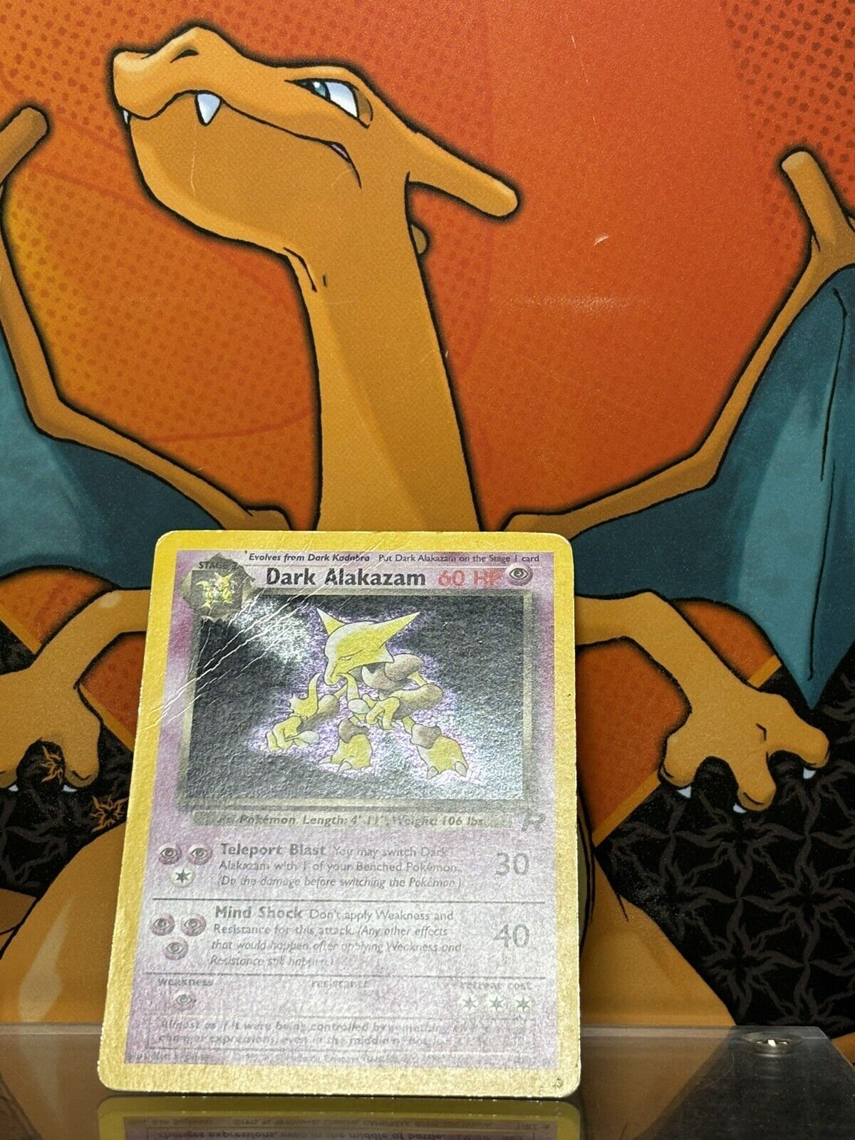 Dark Alakazam Holo Team Rocket VG, 1/82 Pokemon Card