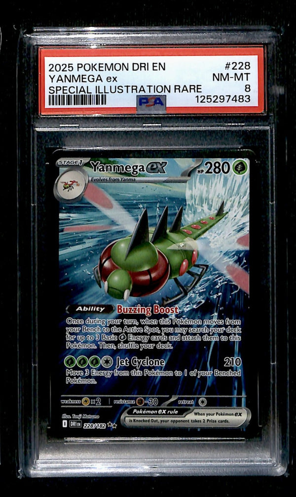 Yanmega ex SIR Destined Rivals 228/182 , PSA 8 Pokemon Card