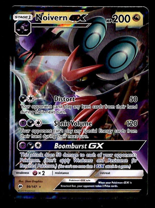 Noivern GX Ultra Rare Burning Shadows 99/147, NM Pokemon Card