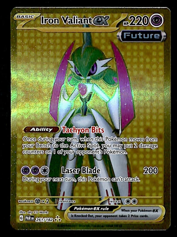 Iron Valiant ex Ultra Rare Paradox Rift 261/182, NM Pokemon Card Iron Valiant ex Ultra Rare Paradox Rift 261/182, NM Pokemon Card