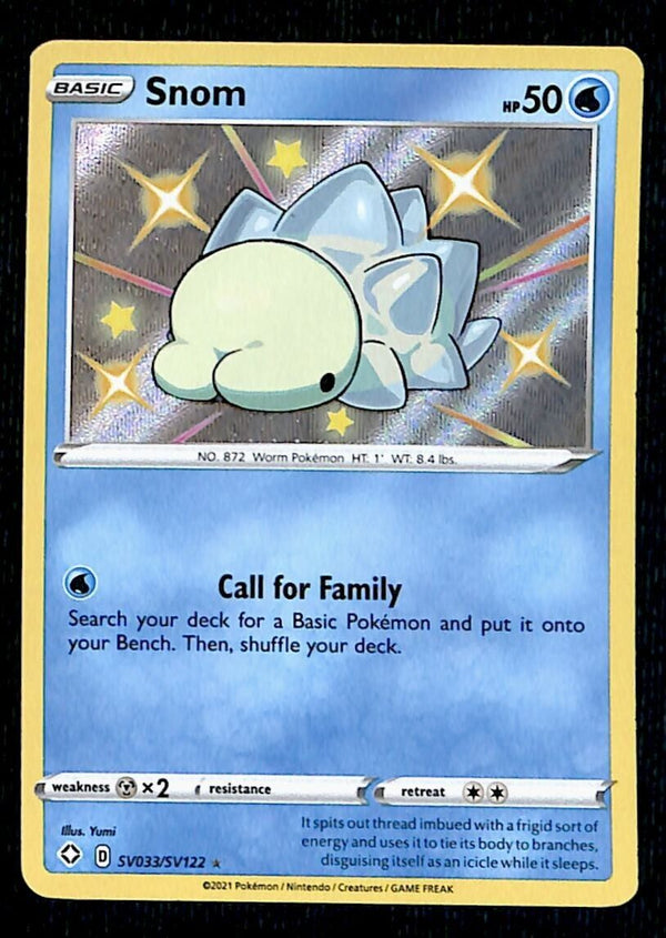 Snom Holo Shiny Vault Shining Fates SV033/SV122, NM Pokemon Card Snom Holo Shiny Vault Shining Fates SV033/SV122, NM Pokemon Card