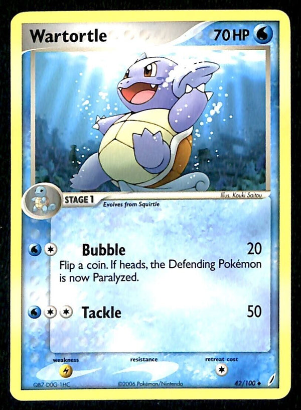 Wartortle Crystal Guardians NM, 42/100 Pokemon Card Wartortle Crystal Guardians NM, 42/100 Pokemon Card