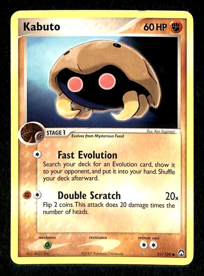 Kabuto Power Keepers EX, 51/108 Pokemon Card