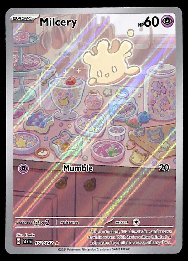 Milcery Illustration Rare Stellar Crown 152/142, NM Pokemon Card Milcery Illustration Rare Stellar Crown 152/142, NM Pokemon Card