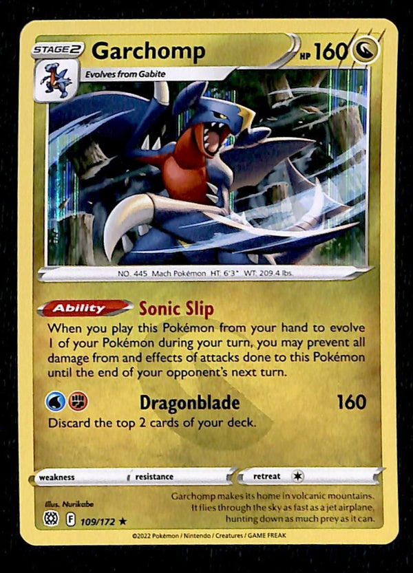 Garchomp Holo Rare Brilliant Stars 109/172, NM Pokemon Card