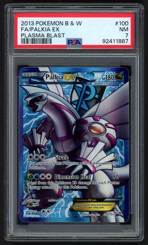 Palkia EX Full Art Plasma Blast 100/101, PSA 7 Pokémon Card