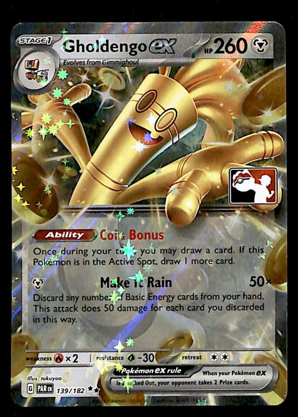 Gholdengo ex Play! Stamped Paradox Rift 139/182,NM Pokemon Card