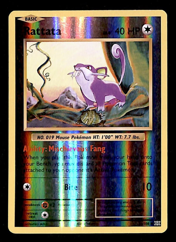 Rattata Reverse Holo Evolutions 66/108, EXPokemon Card