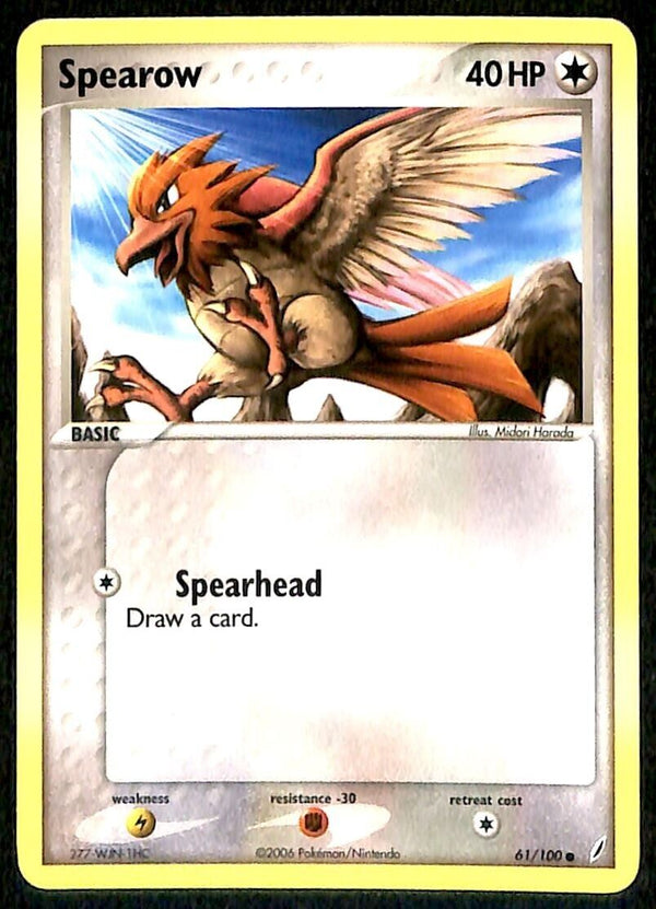 Spearow Crystal Guardians NM, 61/100 Pokemon Card