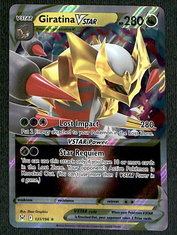 Giratina Vstar Ultra Rare Lost Origin 131/196, NM Pokemon Card Giratina Vstar Ultra Rare Lost Origin 131/196, NM Pokemon Card