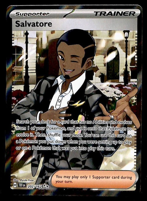 Salvatore Full Art Temporal Forces 202/162, NM Pokemon Card